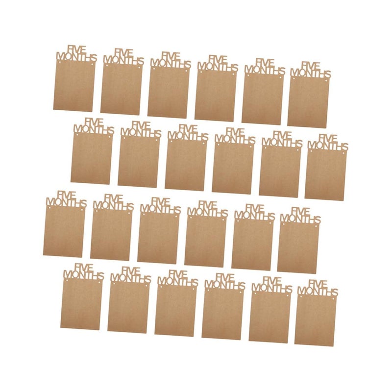 Kraft Paper First Birthday Photo Garland Banner With 12 Frames And 2 Milestone Bunting Sets - Image 2