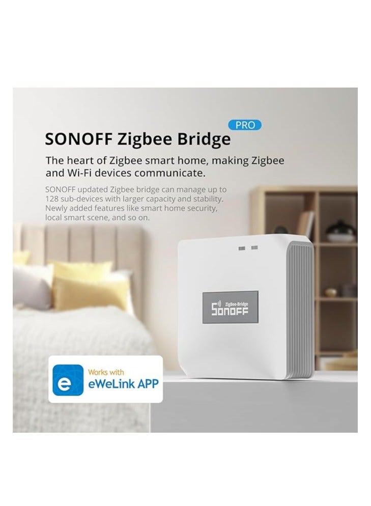 SONOFF Sonoff Zigbee Bridge Pro Wireless Gateway, Manage up to 128 Sub-devices Work with Alexa, Google Home, PC V0, White  - Image 2