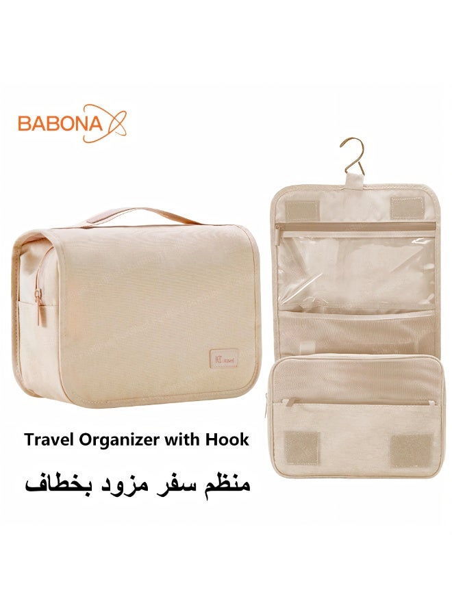 BABONA Waterproof Hanging Toiletry Kit Bag Extra Large Capacity Travel Organizer Bags for Men and Women Durable Waterproof Nylon Makeup Bag - Image 1