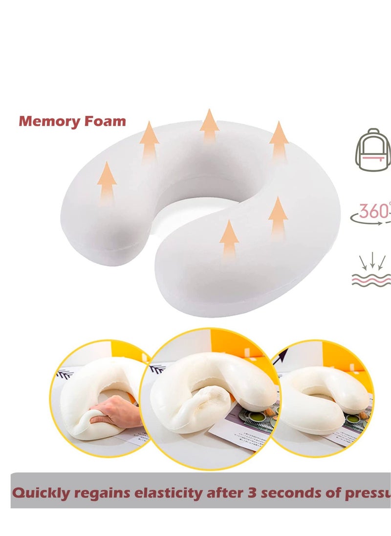 SYOSI - Cartoon Travel Pillow, Comfortable Neck Pillow, Airplane Memory Foam Travel Pillow, Suitable for Airplane, Car, Train, Bus (Unicorns) - Image 1