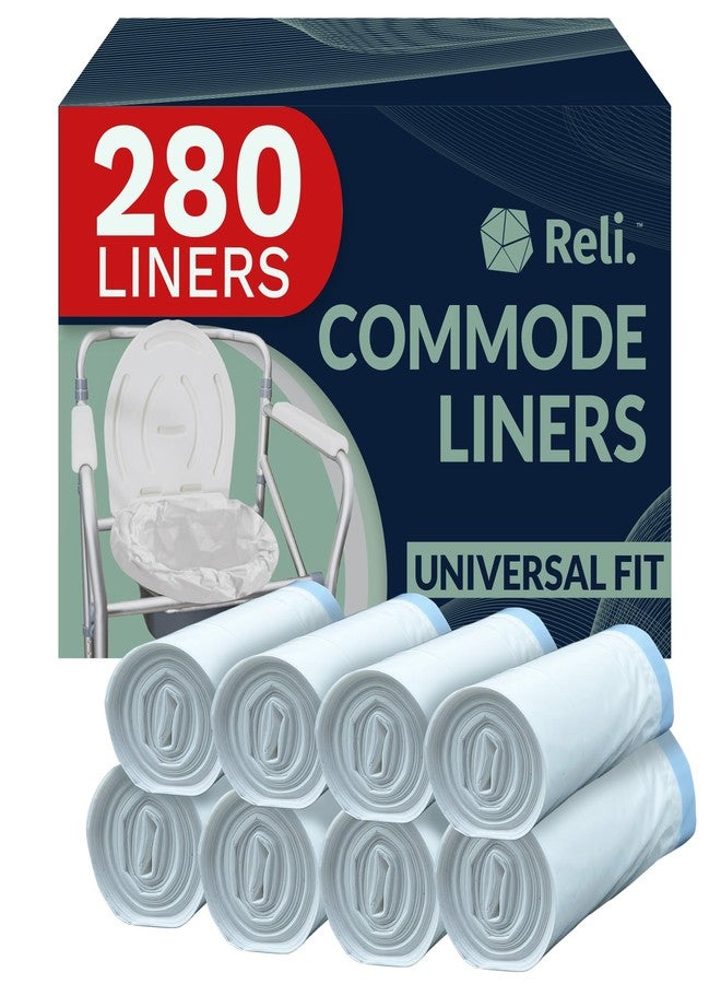 Reli. Commode Liners | Pack of 280 | Universal Fit | Bedside Commode Liners Disposable | Portable Toilet Bags - Image 1
