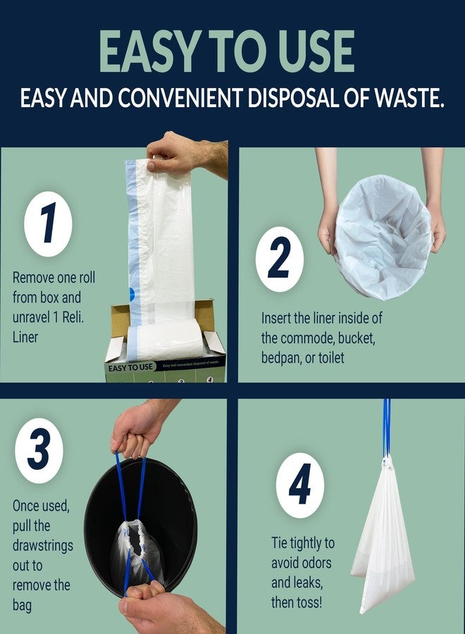 Reli. Commode Liners | Pack of 280 | Universal Fit | Bedside Commode Liners Disposable | Portable Toilet Bags - Image 4