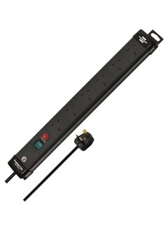 Brennenstuhl Brennenstuhl Premium-Line 6-way Extension Socket with On/Off Switch and Safety Fuse Button 3 m cable black with 13A Fuse  - Image 1