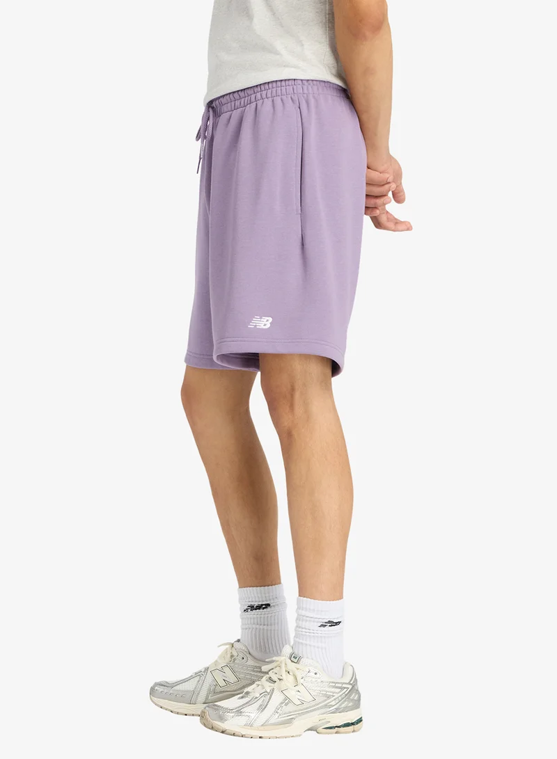New Balance CANDIED VIOLET (AA5) 7" Essential French Terry Shorts for Men | Best Price UAE