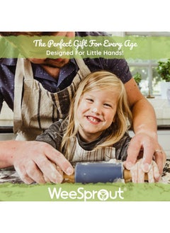 WeeSprout WeeSprout Little Chef Kids Cooking & Baking Set, 14 Piece Cooking Set with Real Kitchen Tools & Kids Apron, Baking Gift for Girls, Boys & Junior Chefs, Food Grade Materials, Choice of Colors  - Image 4