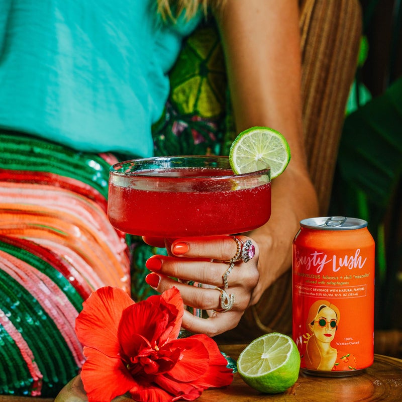 Busty Lush Craft Mocktails - Non-Alcoholic Sparkling Drinks, Zero Proof Drinks, Mezcalita, Alcohol Alternative - Infused with L-Theanine, Low Calorie, Ready to Drink | 12 oz (8-Pack) - Image 4