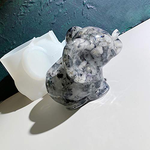 Wehous Silicone Elephant Shaped Holder Resin Mold Creative Epoxy Resin Casting Mould Little Item Organizer Cute Jewelry Storage Box DIY Resin Handicrafts Art Supplies Ideal Gift Home Decor - Image 4