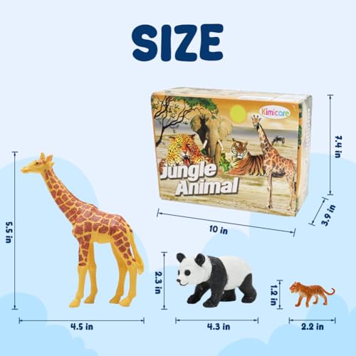 Kimicare 24Pcs Safari & Zoo Animals Figures, Realistic Plastic Animal Toys Set for Kids 1 2 3, Lion, Elephant, Perfect for Play, Education, Baby Shower Decor,Party Supplies Cake Topper - Image 5