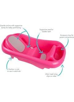 The First Years Sure Comfort Tub Pink Whale Sling  - Image 5