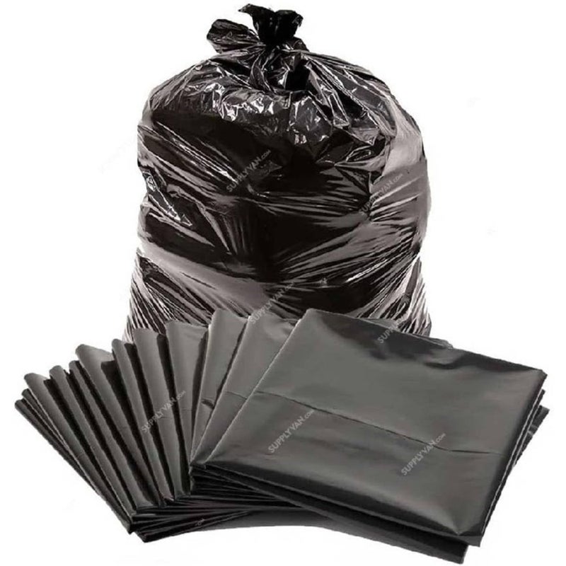 Tuff Stuff Black Garbage Drawstring Bag Large Size 70 cm x 81 cm 20 PCS Heavy-Duty Home Office Gym Use Tear-Resistant Polyethylene - Image 4