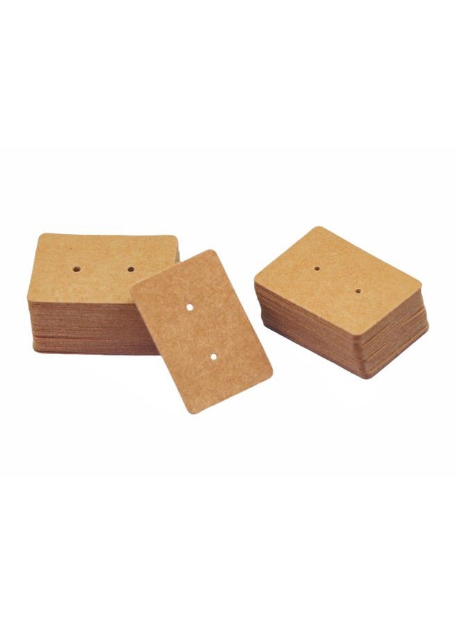 TIAMALL 300 PCS Earring Display Cards Kraft Paper Earrings Tags Ear Stud Earring Card (Brown) - Image 1