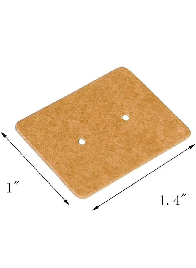 TIAMALL 300 PCS Earring Display Cards Kraft Paper Earrings Tags Ear Stud Earring Card (Brown) - Image 5