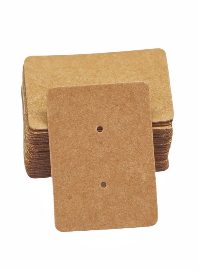 TIAMALL 300 PCS Earring Display Cards Kraft Paper Earrings Tags Ear Stud Earring Card (Brown) - Image 3