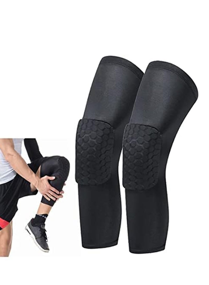 Generic Breathable Basketball Knee pads Protective Hex Honeycomb Compression Kneepad Sport Brace Leg Sleeves Volleyball Rodilleras  - Image 1
