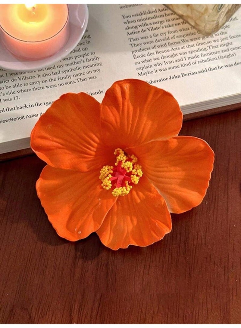 مشابك شعر نسائية 3 قطع بتصميم زهور صيفية ملونة 9 سم إكسسوارات أنيقة للشعر للمناسبات واليومي - Image 4