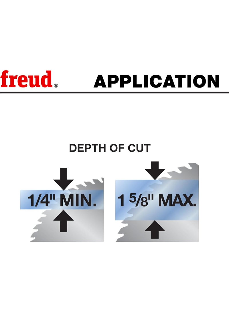 freud شفرة بلاستيكية من فريد - مثالية للبليكسي جلاس، الأكريليك، البولي كربونات، اللامينيت، لوح الشيبورد، البلاستيك - قطر 10 بوصات، 80 سنًا - LU94M010 - Image 3
