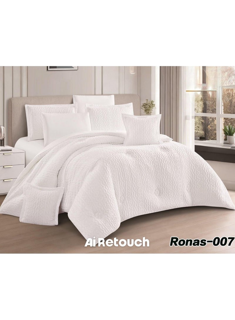 Ronas 8-Piece Summer Microfiber Bedding Set (Double/King Size: 260 x 240 cm) – Premium Quality