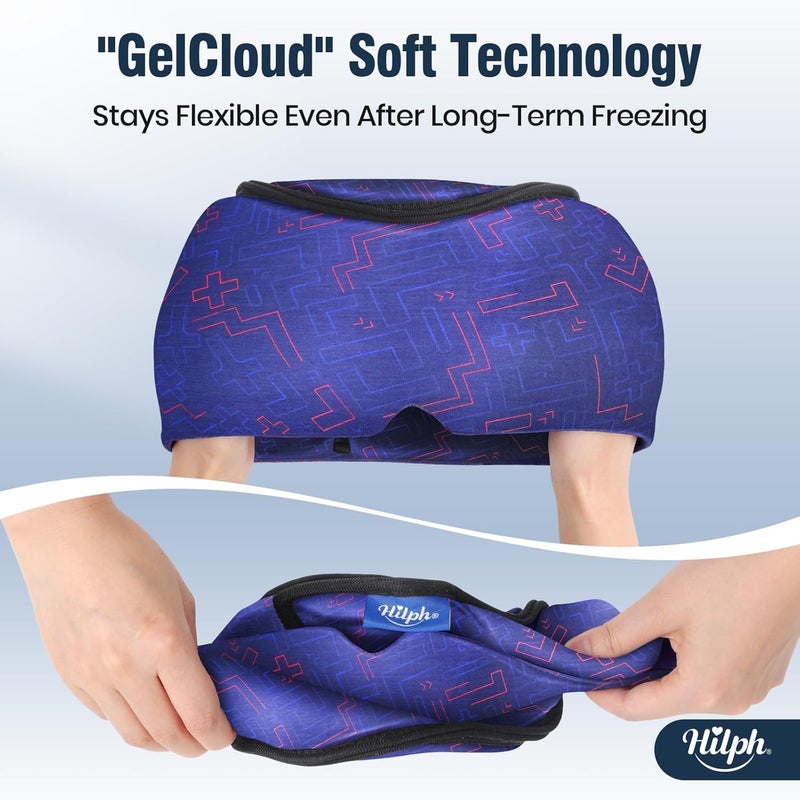 Hilph Migraine Hat - 360° Cooling Hat with Gel Packs - Unisex Adults - Blue - One Size Beanie - Migraine & Headache Relief - Image 5