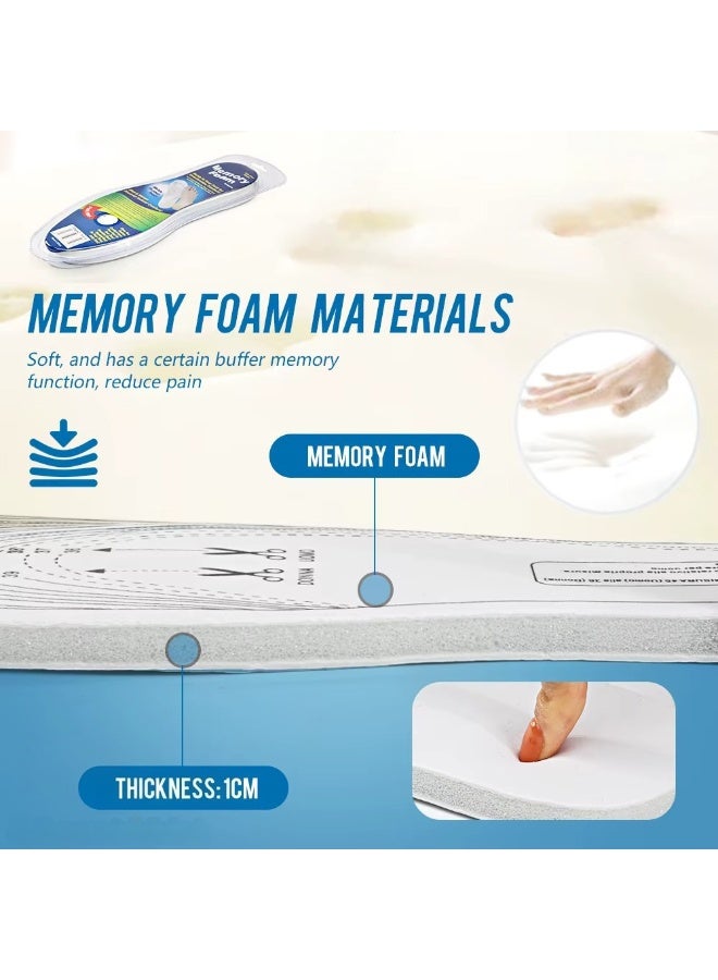 Memory Foam Shoe Cushion Inserts, Insole - Unisex Adults One Size Fit All (36 To 45) for loose shoes, sore relief, comfortable, universal fit - Image 3