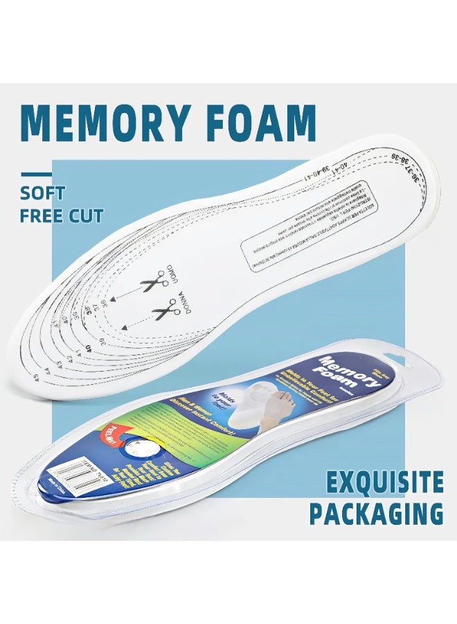 Memory Foam Shoe Cushion Inserts, Insole - Unisex Adults One Size Fit All (36 To 45) for loose shoes, sore relief, comfortable, universal fit - Image 4