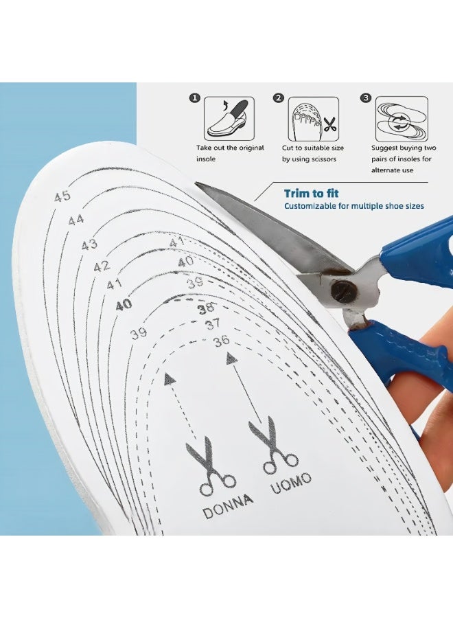 Memory Foam Shoe Cushion Inserts, Insole - Unisex Adults One Size Fit All (36 To 45) for loose shoes, sore relief, comfortable, universal fit - Image 5