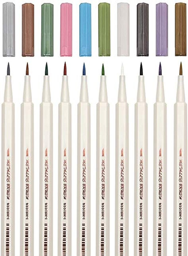 PATHOS INDIA mix Colors Soft Brush Tip Metallic Marker Pens Painting Brush Pens for Drawing Journal Diary Scrapbooking DIY Photo Album Card Making Calligraphy - Image 1
