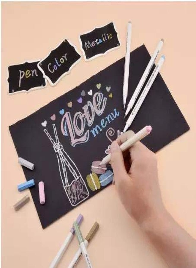 PATHOS INDIA mix Colors Soft Brush Tip Metallic Marker Pens Painting Brush Pens for Drawing Journal Diary Scrapbooking DIY Photo Album Card Making Calligraphy - Image 4
