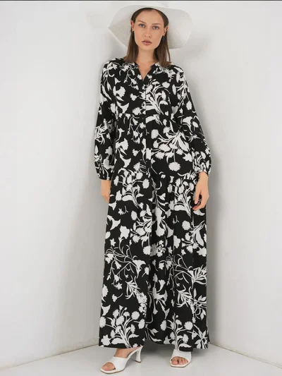 BIG DART BDART Patterned V-Neck Maxi Dress