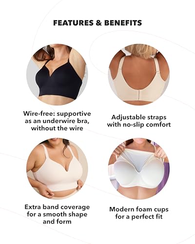 SHAPERMINT Bras for Women - Lingerie Bra, Bralettes for Women with Support, No Underwire Plus Size Bras for Women Nude - Image 5