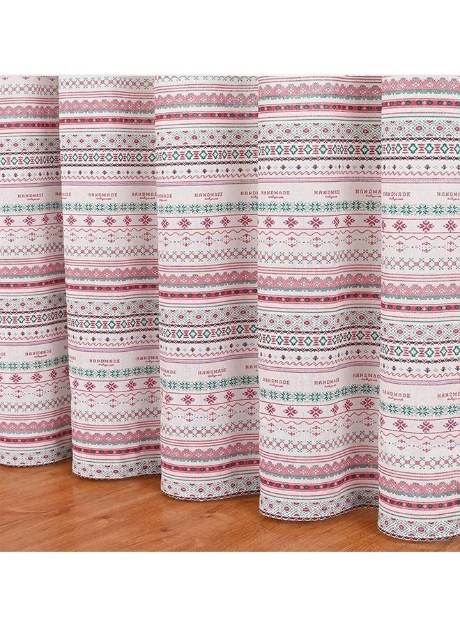 كيلا الستائر الحاجبة للضوء ذات الطراز الرعوي الحديث البسيط - خطوط وردية/زهرية - لغرف المعيشة والمنام مقاس 140x260 سم - Image 3