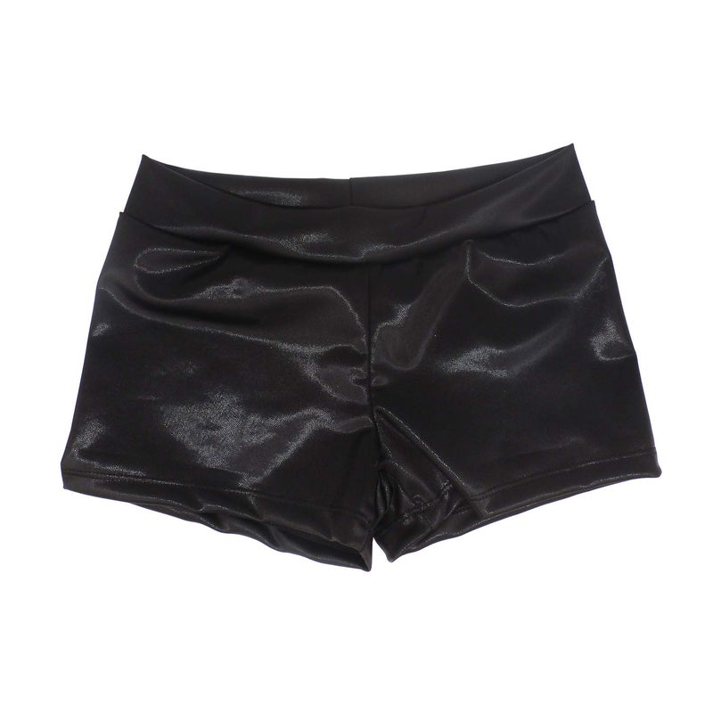 Dtone Girls Dance Short Gymnastics Athletic Shorts Sparkle Glitter Tumbling Bottoms (Black, 130) - Image 2