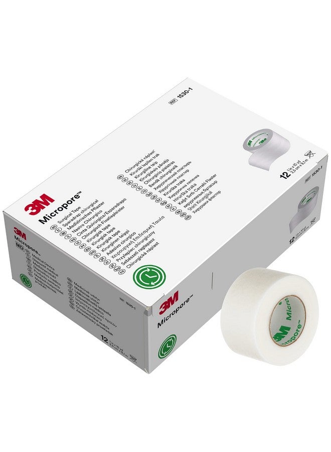 Micropore 3M™ Micropore™ Surgical Tape 1530-1, 1 IN x 10 YD (2,5cm x 9,1m), 12 Rolls/Carton - Image 1