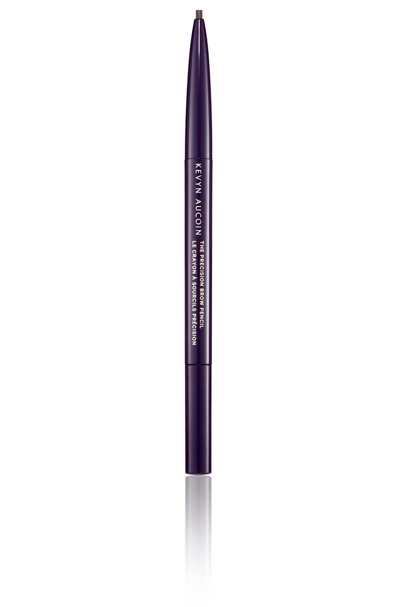 Kevyn Aucoin The Precision Brow Pencil, Dark Brunette: Ultra slim, thin and strong. Retractable plus spoolie brush. Pro makeup artist go to. Sculpt, define and shape eyebrows. Stay put, smudge-proof. - Image 2