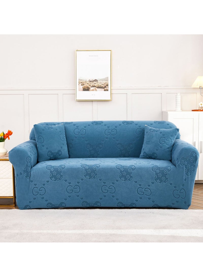 KUYING New Four Seasons Universal Elastic Full Pack Fleece 3D Sofa Cover 