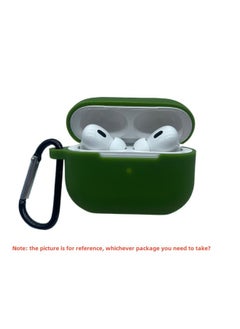Generic Airpodspro Earphone Case For Apple 3 Generation Bluetooth Headset Protective Cover Airpods Series Protective Shell-Color:Dark Green-Applicable Model:Airpods 3 Boxed Carabiner  - Image 1