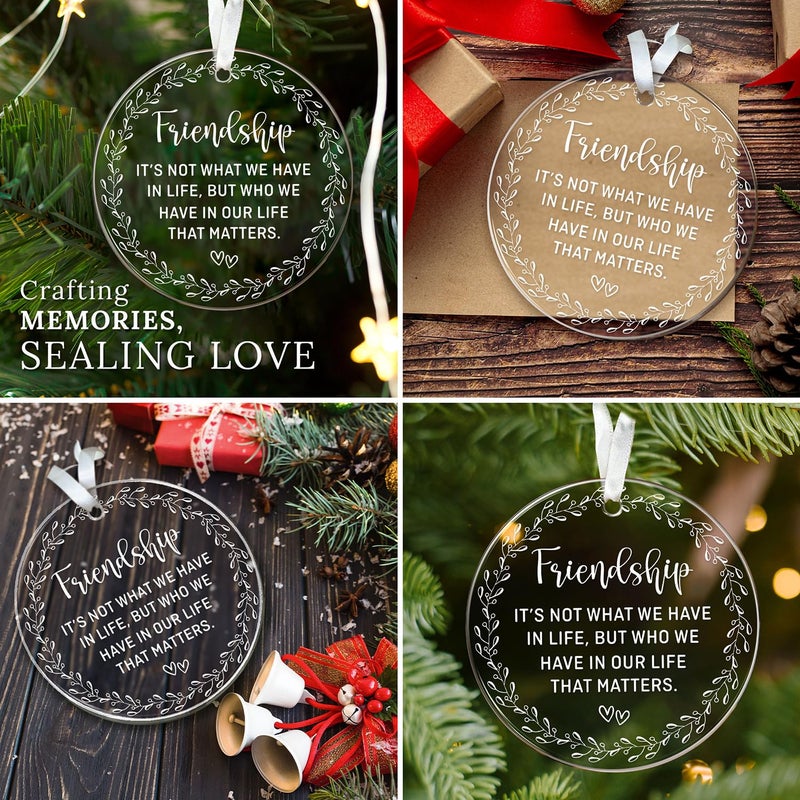 HEXMOZ Best Friend Ornaments for Women - Friends Christmas Ornaments Gifts 2024 - Friendship Gifts for Friends Female  BFFs  Besties  Soul Sisters  Friends Group Keepsake Christmas Tree Decoration - Image 5