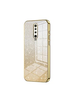 HuHa Case Cover For Xiaomi Redmi K30 / K30 5G Gradient Glitter Powder Electroplated Phone Case Gold 