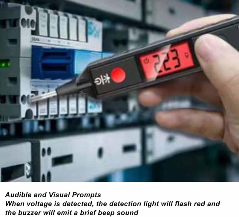 12 Highlight Non Voltage Tester Pen with Colored Light Feature and Detection of Broken Wires Offering 12 300V Inductive Pen with Sound Light Audible for an - Image 3