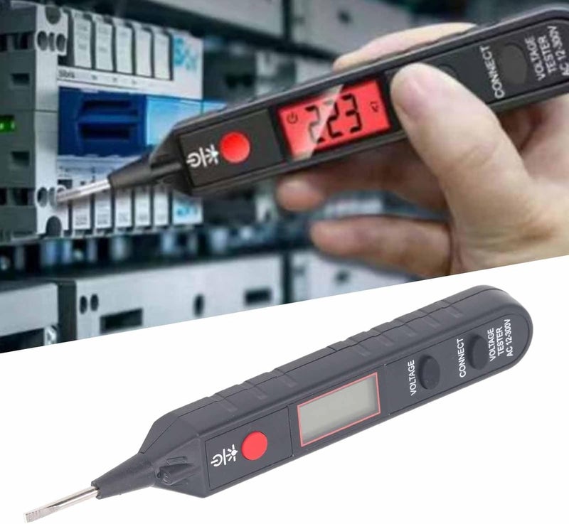 12 Highlight Non Voltage Tester Pen with Colored Light Feature and Detection of Broken Wires Offering 12 300V Inductive Pen with Sound Light Audible for an - Image 2