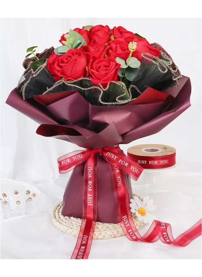 Floral ribbon Flower packaging English ribbon 1CM*33M - Image 3