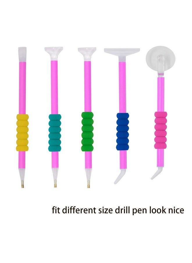 SnowTing - 20Pcs Soft Foam Pencil Grips Diamond Painting Drill Pen Grips For Kids Students Children Senior School Preschoolers Adults Soft Cushion Foams For Drawing Writing 1.5Inch Long Assorted Colors - Image 1