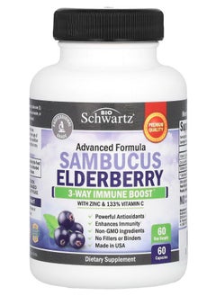 BioSchwartz Sambucus Elderberry with Zinc & Vitamin C 60 Capsules 