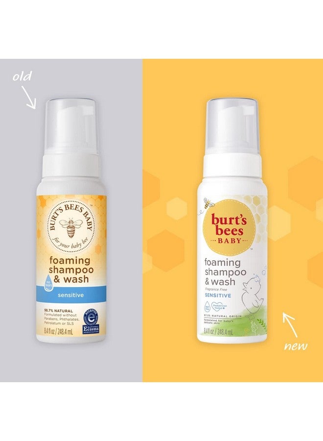 بيرتس بيز شامبو وغسول رغوي للأطفال من بيرتس بيز، للبشرة الحساسة، 8.4 أونصة سائلة - Image 1