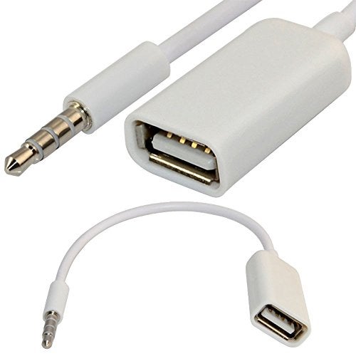 Blacell 3.5mm Male AUX Audio Plug Jack to USB 2.0 Female Converter Cable Cord EN - Image 1
