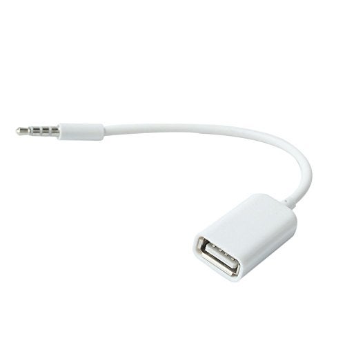 Blacell 3.5mm Male AUX Audio Plug Jack to USB 2.0 Female Converter Cable Cord EN - Image 3