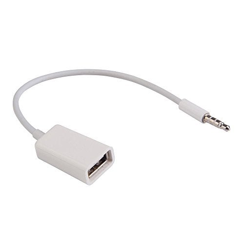 Blacell 3.5mm Male AUX Audio Plug Jack to USB 2.0 Female Converter Cable Cord EN - Image 2