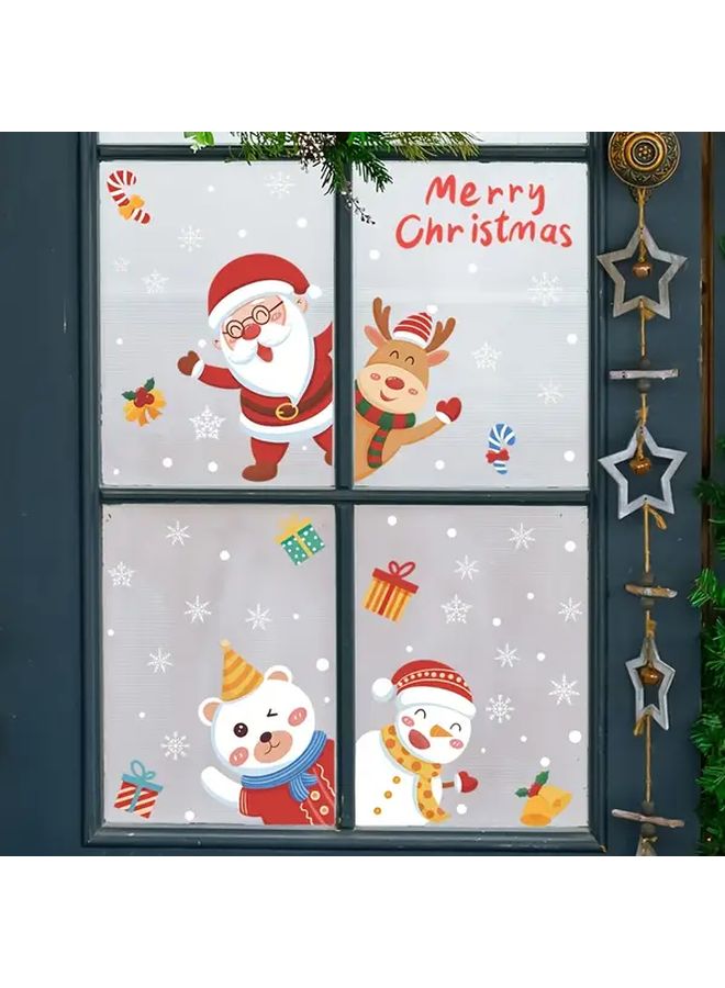 Christmas Snowflake Reindeer Santa Claus Snowman Static Cling PVC Window Stickers Reusable Easy Indoor Outdoor Decoration Model SDJD029 - Image 5