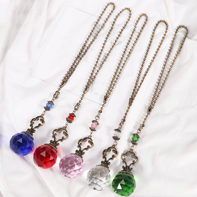 4 Pcs Crystal Fan Pull Light Accessory - Image 2