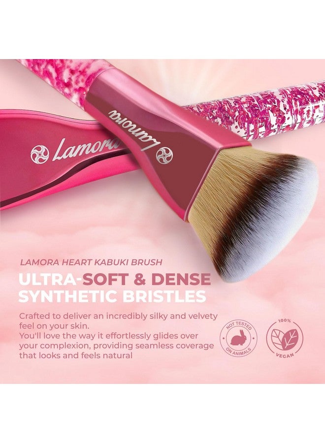 Lamora Blending Liquid Makeup Foundation Brushkabuki Contour Brush Face Buffing Brush With Pro Quality Synthetic Dense Bristles For Stippling Mineral Cream Powder Blush - Image 3