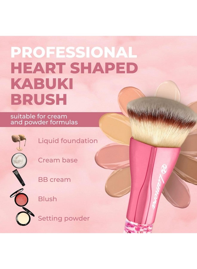 Lamora Blending Liquid Makeup Foundation Brushkabuki Contour Brush Face Buffing Brush With Pro Quality Synthetic Dense Bristles For Stippling Mineral Cream Powder Blush - Image 2